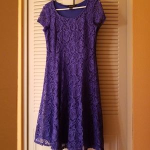 Pretty blue purple lace dress